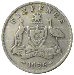 6 пенсов 1936 года Австралия