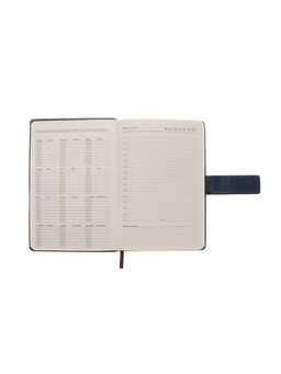 Ежедневник недатированный формат А5, с хлястиком, 112 листов, линия, пвх, синий - Simaland фото 8