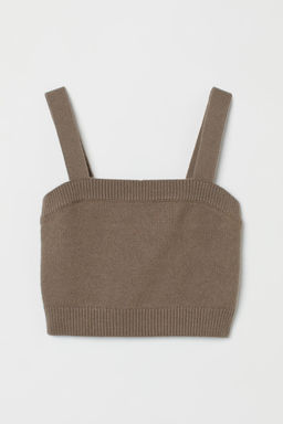 Top cropped de punto
