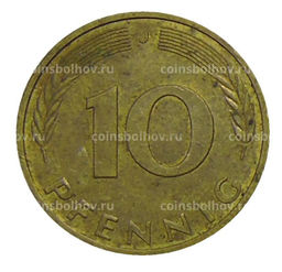 Монета 10 пфеннигов 1995 года J Германия