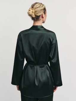 Атласное кимоно с поясом / Zarina  фото 5