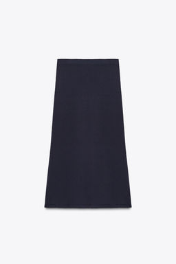 PLAIN KNIT MIDI SKIRT - Zara фото 8