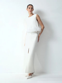 Топ с перьями - Emka фото 2