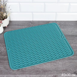 Коврик для сушки посуды 40*30см. силиконовый /S-241-570/571/573 арт. 740570, 740571, 740573