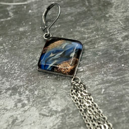 Серьги из муранского стекла AZURE FLAME LS3370 - Vloes фото 5