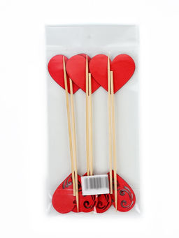 Шпажки для канапе Сердечки ажур, 6 шт.