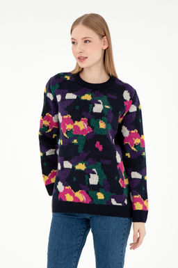 Женский темно-синий свитер Неожиданная скидка в корзине