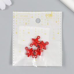 Цена за 4 шт. Замок магнитный металл «Звёздочка», красный, 2.2×1.5×0.6 см, (набор 2 половинки)