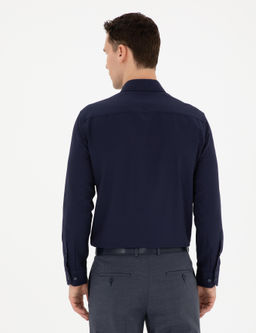 Lacivert Slim Fit Arm_rl_ Uzun Kollu G_mlek
