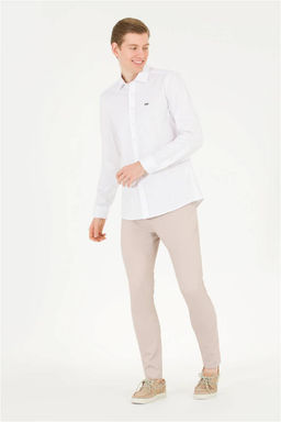 U. S. Polo Assn Мужская белая базовая рубашка с длинным рукавом - U.s. polo assn фото 12