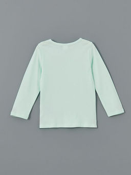 Bisiklet Yaka Bask?l? K?z ?ocuk Pijama Tak?m?