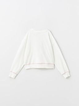 Bisiklet Yaka Kuromi Bask?l? K?z ?ocuk Sweatshirt