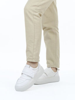 03-YH462-2 LT. BEIGE Полуботинки спортивные демисезонные женские (натуральная кожа)