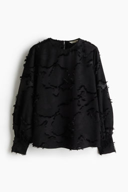 Blusa en tejido jacquard