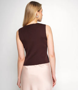 Жилет #КТ31050, шоколадный - Dommod фото 3