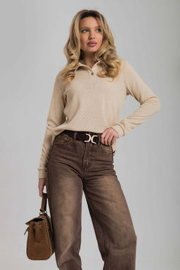 Лонгслив М325289е бежевый - Елена фото 7