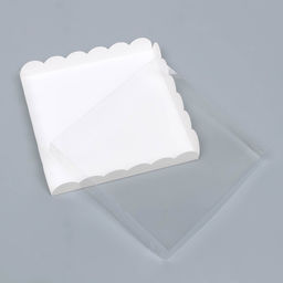 Цена за 5 шт. Коробка для печенья, белая, 21×21×3 см