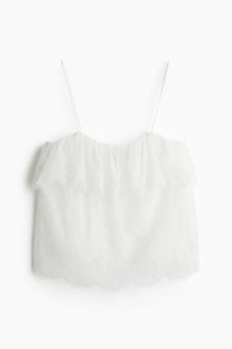 Top de encaje con tirantes espagueti