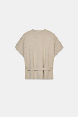 CARDIGAN WITH BELT AND SHORT SLEEVES - Zara фото 5