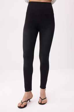 Koyu Mavi Yuksek Bel Yumusak Ekstra Esneyen Flare Tayt Jeans TWOSS26JE00283 - Trendyolmilla фото 7