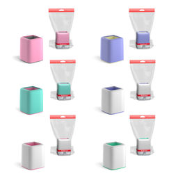 АКЦИЯ Цена за 6 шт. Подставка настольная пластиковая ErichKrause Forte, Pastel, ассорти из 2 цветов