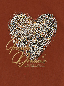 Bisiklet Yaka Bask?l? K?z ?ocuk Ti??rt