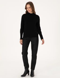 Siyah Slim Fit Basic Kazak - Pierre cardin фото 4