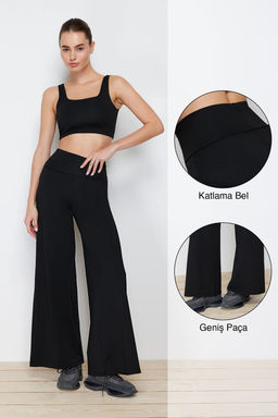 Siyah Scuba/Dalg?c Genis Paca Beli Katlanabilir Orme Spor Esofman Alt? TWOAW23EA00016