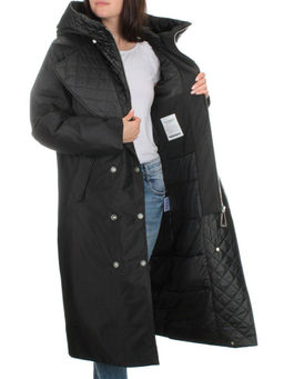 EAC327 BLACK Пальто зимнее женское (200 гр. холлофайбера) - Fashion фото 7
