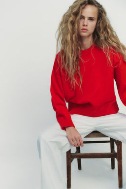 PLAIN KNIT SWEATSHIRT - Zara фото 3