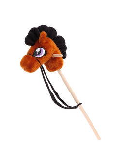 Мягкая игрушка Конь - скакун на палке, МИКС