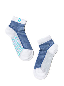Цена за 2 пары Conte-kids ACTIVE (короткие) белый-синий