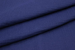 Муслин двухслойный с эффектом жатости цв.Т.джинсово-синий, ш.1.4м, хлопок-100%, 110гр/м.кв - Купава фото 2