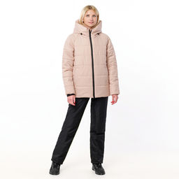 RODOS Утеплённый костюм женский зима М-289 Бежевый/Чёрный  фото 63