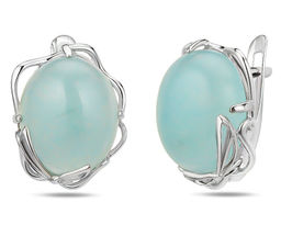 Серьги, аквамарин, СПН1775