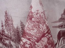 07с-21 ЯК Скатерть 150*170 "Зима в лесу" цв. бордо