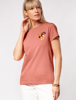 VILATTE / Футболка из премиального хлопка с фактурным принтом