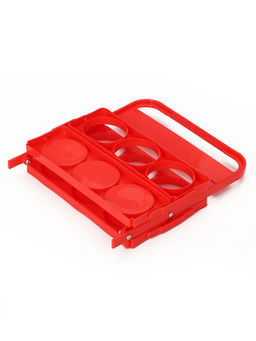 Переноска, подставка для 6 бутылок, 33 х 27,2 х 18 см, внутренний диаметр 7,8 см, красный - Simaland фото 6