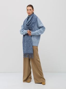 Большой теплый двусторонний палантин В СОСТАВЕ ШЕРСТЬ - Tantino фото 6