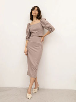 Блузка с объемными рукавами - Emka фото 3