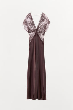 SATIN AND LACE COMBINATION DRESS