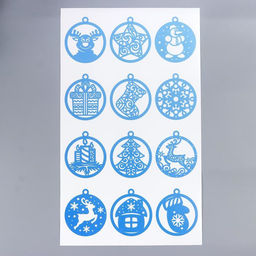 Декоративная наклейка "Подвески" белый фон 30х50 см