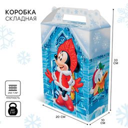 Коробка подарочная складная «С Новым годом!», 20×33×10 см, Микки Маус