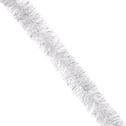 Цена за 10 шт. Мишура "Зимняя сказка" 2м, 9 см, Белый/Серебро
