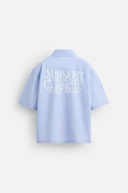 TEXT STRIPE SHIRT - Zara фото 8