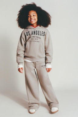 TEXT PRINT WIDE-LEG PLUSH TROUSERS - Zara фото 10