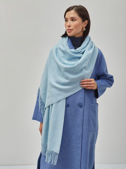 В составе шерсть и кашемир! теплый двусторонний палантин - Tantino фото 7