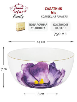 Салатник Iris, 14 см, 0,75 л - Anna lafarg emily фото 5