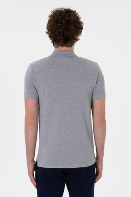 Erkek Slim Fit Polo Yaka Gri Melanj Basic Ti__rt Sepette S_rpriz _ndirim - U.s. polo assn фото 5