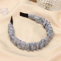 Цена за 2 шт. Ободок для волос «Браун», стиль, 2.5 см, серый